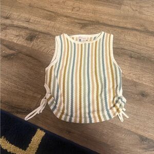 Striped Sleeveless Crop Top